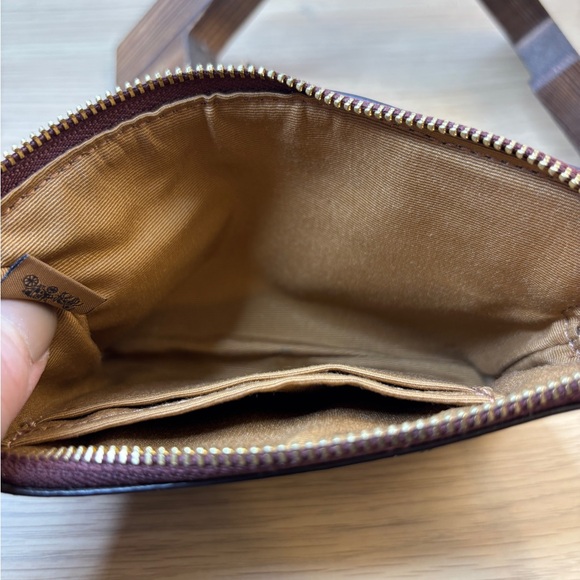 Coach Signature Corner Zip Brown Wristlet Bag “As Is” - Picture 6 of 7
